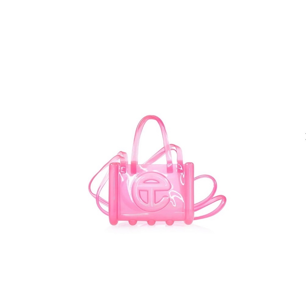 Telfar Small Jelly Shopper - Clear Pink